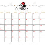 Calendario Mensal Outubro Minnie