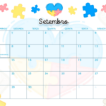 Calendario Mensal Setembro Autismo