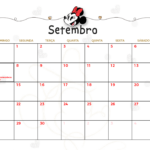 Calendario Mensal Setembro Minnie