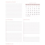 Agenda Agosto do Planner Letras com Capa Editavel
