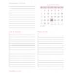 Agenda Dezembro do Planner Letras com Capa Editavel