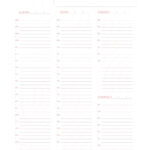 Agenda Folha 2 do Planner Letras com Capa Editavel