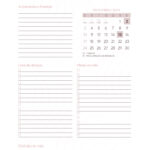 Agenda Novembro do Planner Letras com Capa Editavel