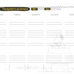 Caderno Planejamento Professor Snoopy Planejamento da Semana