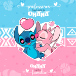 Capa Caderno Planejamento Planner Professor Stitch e Angel