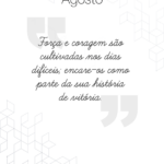 Capa de AGOSTO Planner Xadrez Minimalista 2025