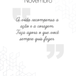 Capa de NOVEMBRO Planner Xadrez Minimalista 2025