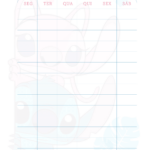 Horarios Grande Planner Professor Stitch e Angel