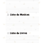 Lista de Filmes Musicas Livros Planner Professor Minnie