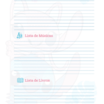 Lista de Filmes Musicas Livros Planner Professor Stitch e Angel