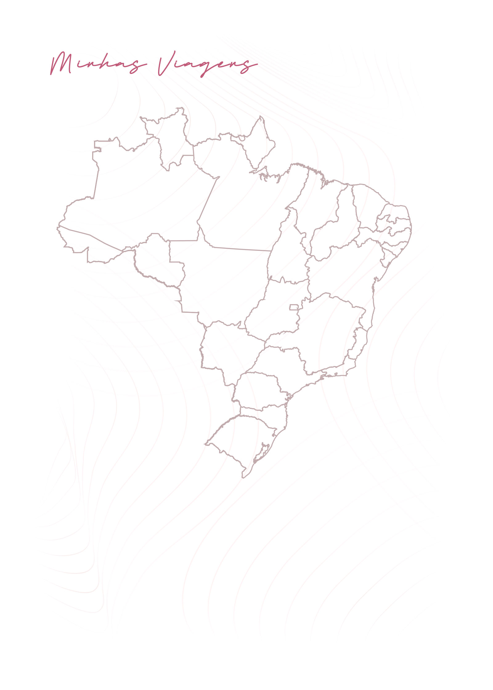 Minhas Viagens Brasil do Planner Letras com Capa Editavel