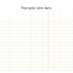 Observacoes sobre Alunos Planner Professor Materiais fofos