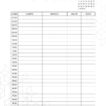 Pagina Agenda Clientes Agosto Planner Xadrez Minimalista 2025