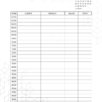 Pagina Agenda Clientes Janeiro Planner Xadrez Minimalista 2025