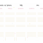 Planejamento da Semana Planner Professor Materiais fofos