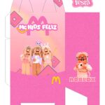 Caixa MC Kids Feliz Roblox Rosa Frente v3