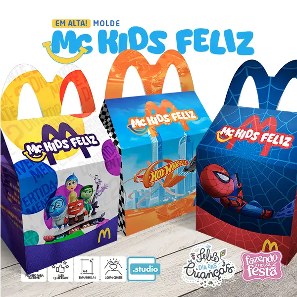 Caixa Mc Kids Feliz Fazendo a Nossa Festa