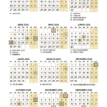 Calendario 2025 A4 Bege