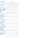 Calendario 2025 Meia A4 A5 Azul