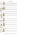 Calendario 2025 Meia A4 A5 Dourado