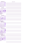 Calendario 2025 Meia A4 A5 Roxo