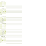 Calendario 2025 Meia A4 A5 Verde