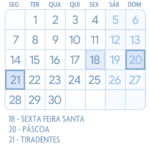 Calendario Abril 2025 Azul Claro