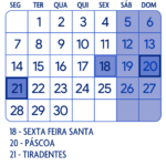 Calendario Abril 2025 Azul Marinho