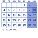 Calendario Agosto 2025 Azul Marinho