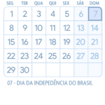 Calendario Setembro 2025 Azul Claro