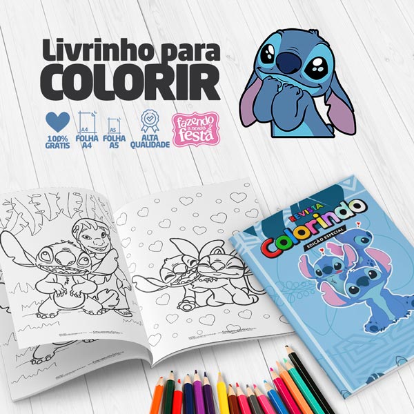 Livrinho para Colorir Stitch