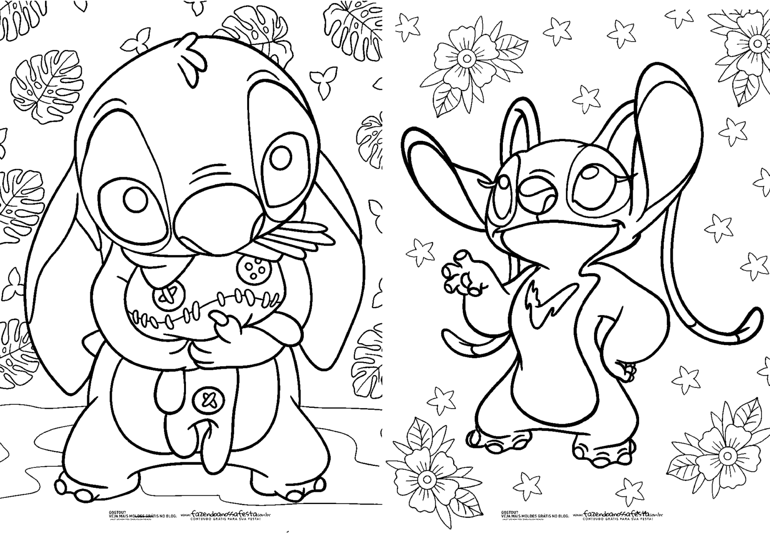 Livrinho para colorir Stitch 4 - Fazendo a Nossa Festa