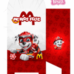 Marshal da Patrulha Canina Caixa MC Kids Feliz Frente