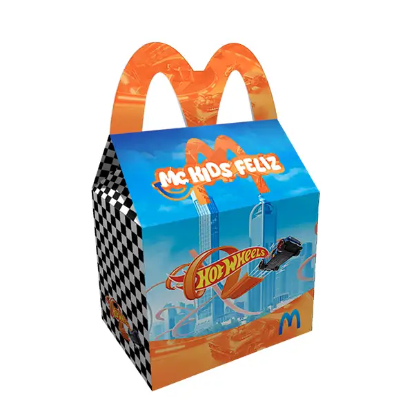 Molde montado da Caixa Mc Kids Feliz Hot Wheels