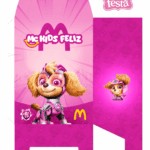 Sky da Patrulha Canina Caixa MC Kids Feliz Frente