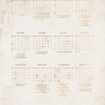 Calendario 2026 do Planner Harry Potter 2025