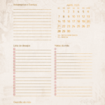 Calendario Mensal Abril Planner Harry Potter 25