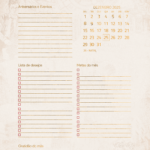 Calendario Mensal Dezembro Planner Harry Potter 25