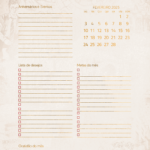 Calendario Mensal Fevereiro Planner Harry Potter 25