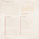 Calendario Mensal Junho Planner Harry Potter 25