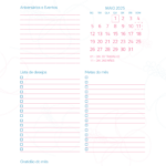 Calendario Mensal Maio Planner Stitch e Angel