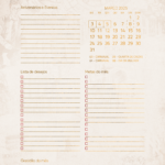 Calendario Mensal Marco Planner Harry Potter 25