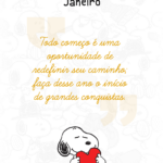 Capa de JANEIRO Planner Snoopy 2025