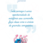 Capa de JANEIRO Planner Stitch e Angel