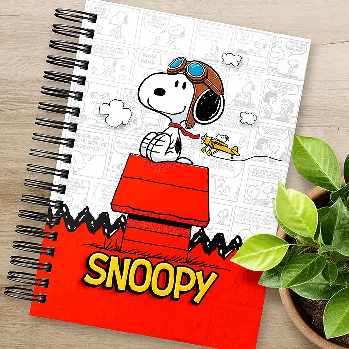 Detalhes da Capa Planner Snoopy 2025