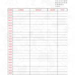 Pagina Agenda Clientes Janeiro Planner Snoopy