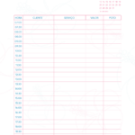 Pagina Agenda Clientes Janeiro Planner Stitch e Angel