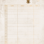 Pagina Agenda Clientes Julho Planner Harry Potter 2025