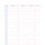 Pagina Agenda Clientes Permanente Planner Stitch e Angel