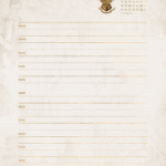 Pagina com Dia e Horas Agosto Planner Harry Potter 25